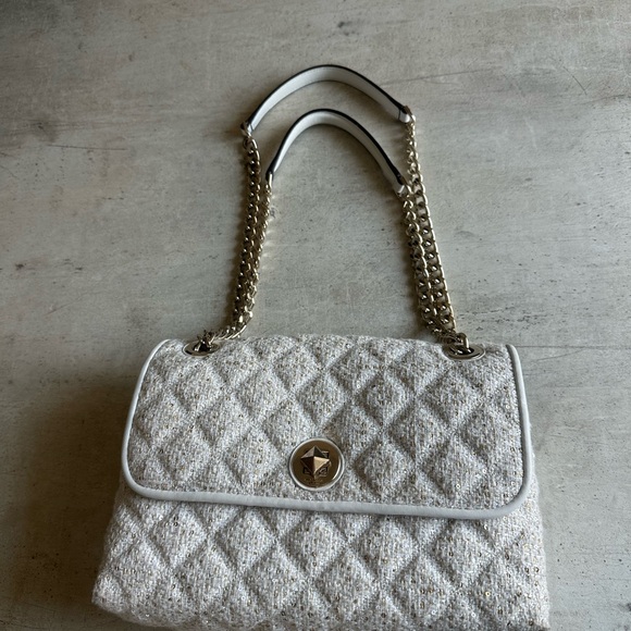 Kate Spade Cream Quilted Shoulder Bag with Gold Chain - Picture 1 of 7
